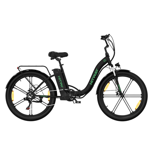 Hitway BK37 2025 Version 250W 26" Step-Through City Electric Bike 36V 10.4Ah Battery Comfortable Urban Cruiser