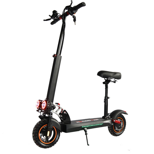 Emanba V-L10 PRO 800W 10" Off-Road Electric Scooter 45km/h 48V 16Ah Foldable Commuter with Front+Rear Suspension