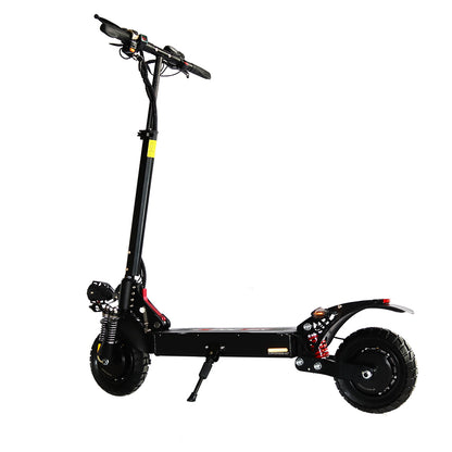 Emanba V-X6 2400W Dual Motor 10" Off-Road Electric Scooter 60km/h 48V 21Ah Foldable Commuter with Front+Rear Suspension