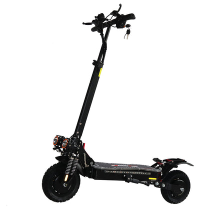 Emanba V-X6 PRO 2400W Dual Motor 10" Off-Road Electric Scooter 60km/h 48V 21Ah Foldable Commuter with Front+Rear Suspension