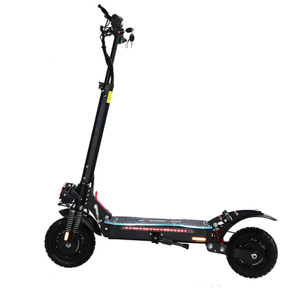 Emanba V-X6 PRO 2400W Dual Motor 10" Off-Road Electric Scooter 60km/h 48V 21Ah Foldable Commuter with Front+Rear Suspension
