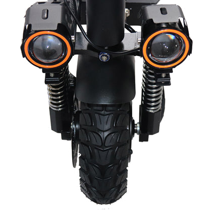 Emanba V-X6 PRO 2400W Dual Motor 10" Off-Road Electric Scooter 60km/h 48V 21Ah Foldable Commuter with Front+Rear Suspension