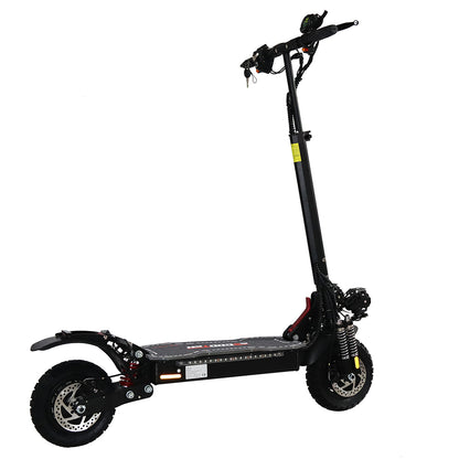 Emanba V-X6 PRO 2400W Dual Motor 10" Off-Road Electric Scooter 60km/h 48V 21Ah Foldable Commuter with Front+Rear Suspension