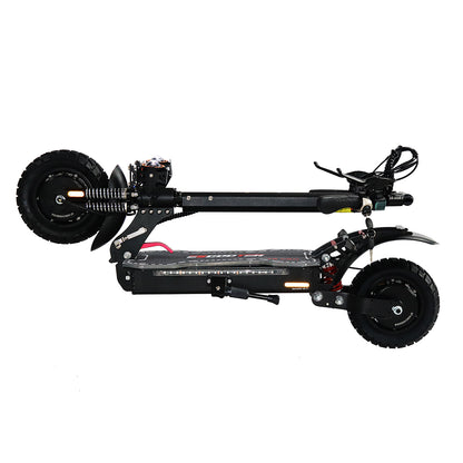 Emanba V-X6 PRO 2400W Dual Motor 10" Off-Road Electric Scooter 60km/h 48V 21Ah Foldable Commuter with Front+Rear Suspension