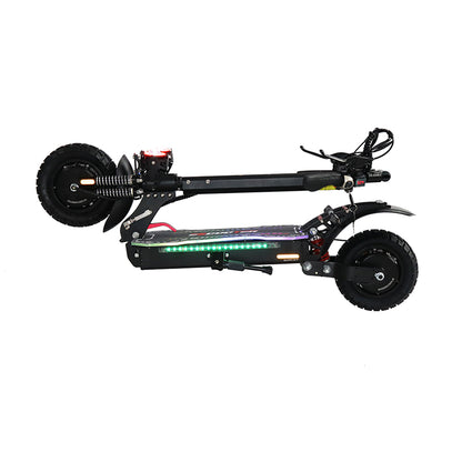 Emanba V-X6 PRO 2400W Dual Motor 10" Off-Road Electric Scooter 60km/h 48V 21Ah Foldable Commuter with Front+Rear Suspension