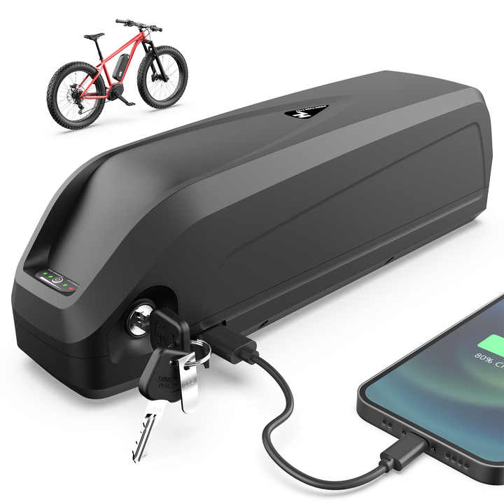 Hailong Down Tube E-Bike Battery – 36V / 48V / 52V (17.5Ah-24Ah) – Standard, LG & Samsung Cells