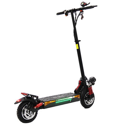 Emanba V-X4 1600W Dual Motor 10" Off-Road Electric Scooter 55km/h 48V 18Ah Foldable Commuter with Front+Rear Suspension