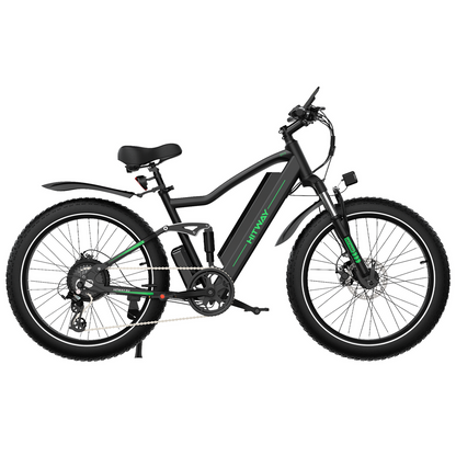 Hitway BK9 2025 Version 250W 26" Fat Tire Electric Mountain Bike 48V 15Ah Battery Off-Road Trail Ready