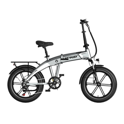 Hitway BK36 2025 Version 250W 20" Fat Tire Foldable Electric Bike 48V 10.4Ah Battery All-Terrain City Explorer