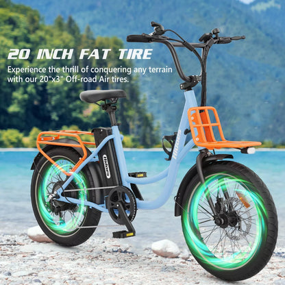 Hidoes C6 Fat Tire E-Bike – 250W Motor, 36V Battery, 24KMH, 40KM Range