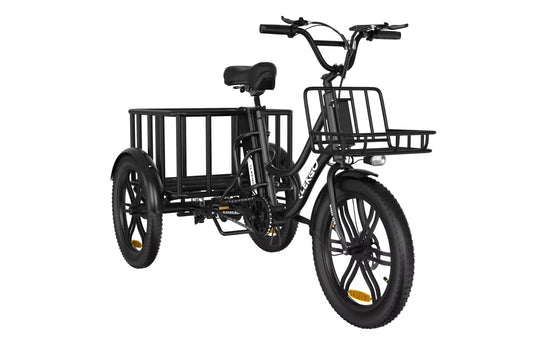 Hitway EGO 03 2025 Version 250W 20" Electric Cargo Trike Tricycle 36V 18Ah Battery Heavy-Duty Delivery & Utility E-Bike