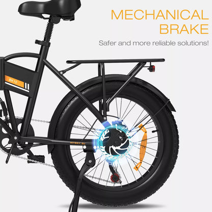 Hitway BK10SP 2025 Version 250W 20" Fat Tire Foldable Electric Bike 48V 13Ah Battery Enhanced Range Off-Road Ride