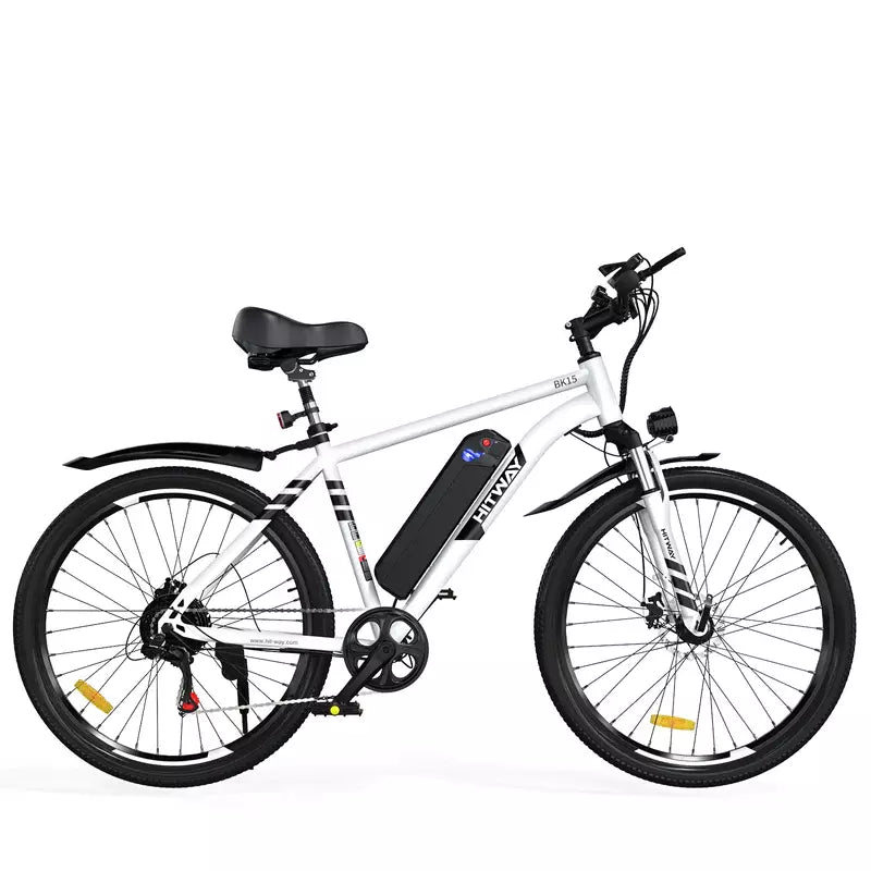 Hitway BK15 2025 Version 250W 26" Electric Mountain Bike 36V 12Ah Battery Front Suspension Spoked Wheels