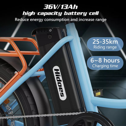 Hidoes C6 Fat Tire E-Bike – 250W Motor, 36V Battery, 24KMH, 40KM Range