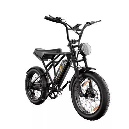 Hitway BK29 2025 Version 250W 20" Fat Tire Electric Moped Style E-Bike 48V 15Ah Battery Retro Urban Cruiser