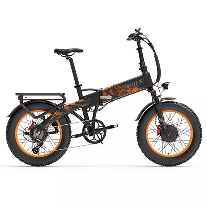 LANKELEISI X2000 MAX 20" Foldable Electric Bike 1000W*2 Dual Motor 2000W 48V 20Ah Battery
