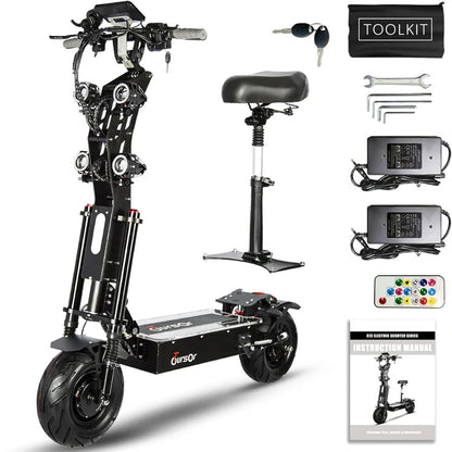 Toursor X13-10000W Electric Scooter 5000W Dual Motor | 90-100 KM/H | 90-120 KM Range | 72V 40Ah Battery | Seat Included | UK Shipping